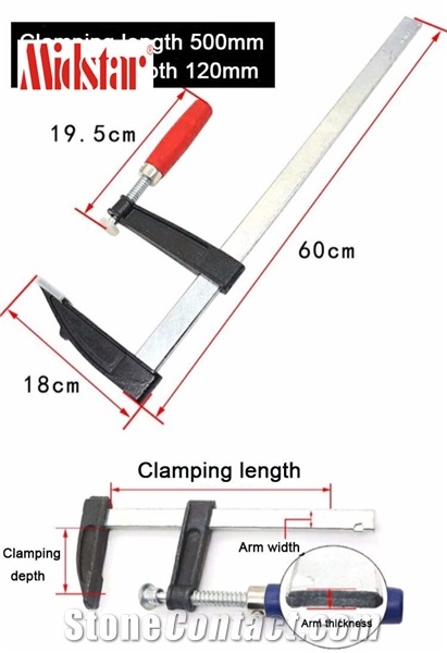 Stone Working Tools F Clamp Wood Handle Carpenter