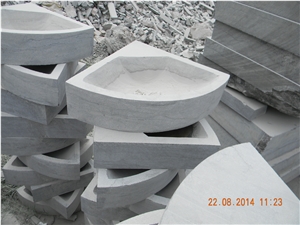 Triangle Shape Bathroom Bluestone Wash Basin