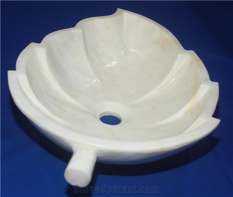 Alabaster Sink Hand Carved Mexico White Alabaster Luxury Wash Basin