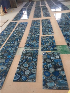 Blue Agate Back Lit Semi-Precious Countertop