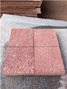 China Red Granite Landscaping Cube Stone