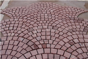 China Red Granite Landscaping Cube Stone
