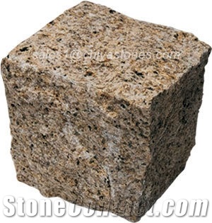 G682 Misty Yellow Granite Cubes Paving Stone