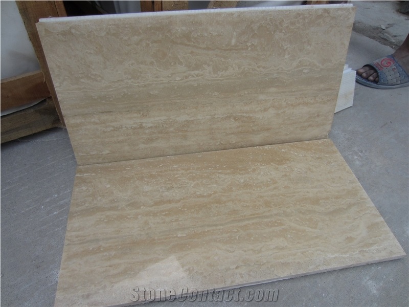 Light Beige Travertine Tile Slab Floor Wall Tile