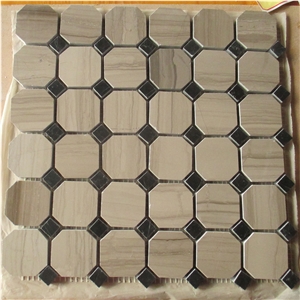 Mixed Color Yellow/White/Grey Marble Mosaic Tile