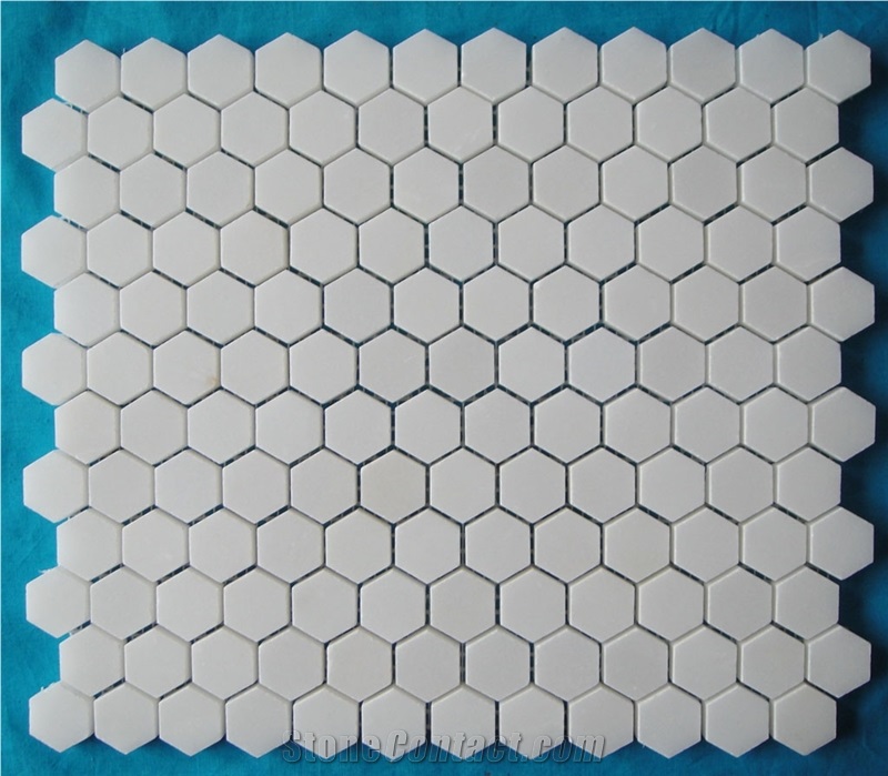 Mixed Color Yellow/White/Grey Marble Mosaic Tile
