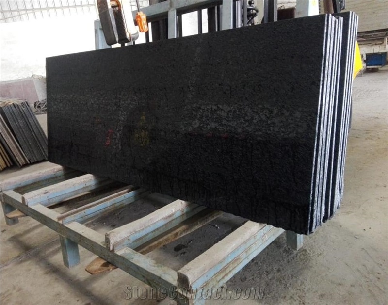 Polished Angola Black Granite Slab Flooring Tile