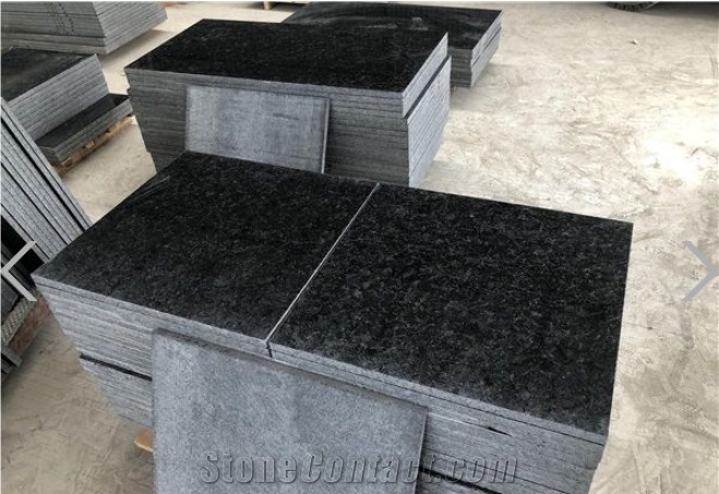 Polished Angola Black Granite Slab Flooring Tile