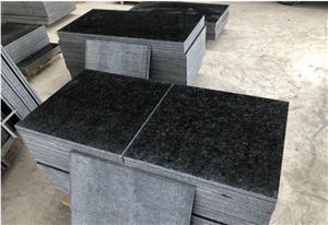 Polished Angola Black Granite Slab Flooring Tile