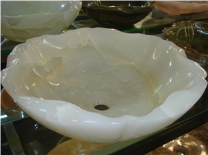 Round and Customzied White Onyx Basin Round and Customzied White Onyx Basin