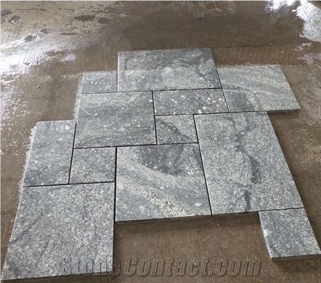 Silver Travertine French Pattern for Pool Pavers