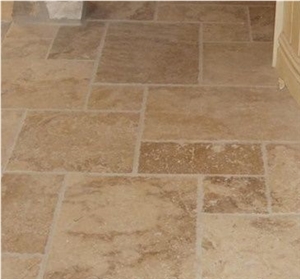 Silver Travertine French Pattern for Pool Pavers