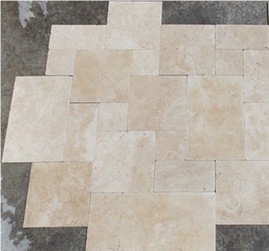 Silver Travertine French Pattern for Pool Pavers