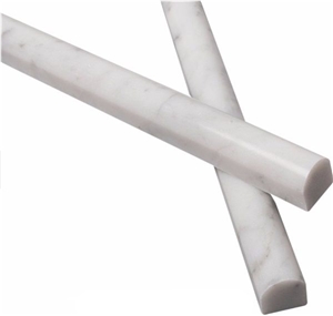 White Marble Pencil Carrara White Border