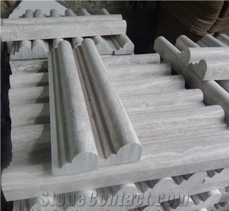 White Marble Pencil Carrara White Border