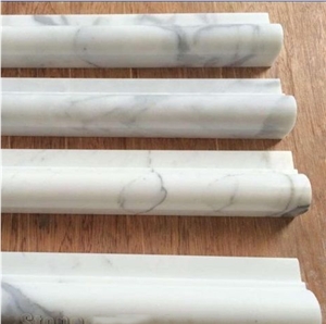 White Marble Pencil Carrara White Border