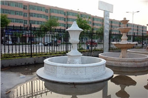 White Marble Water Foundtain for Garden
