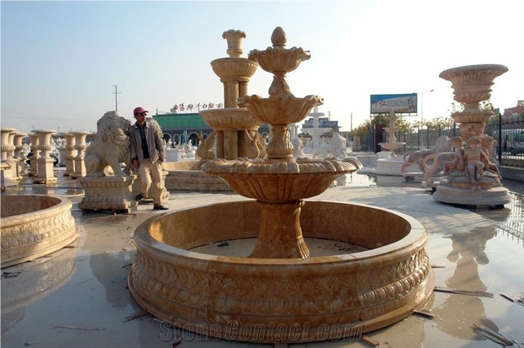 White Marble Water Foundtain for Garden
