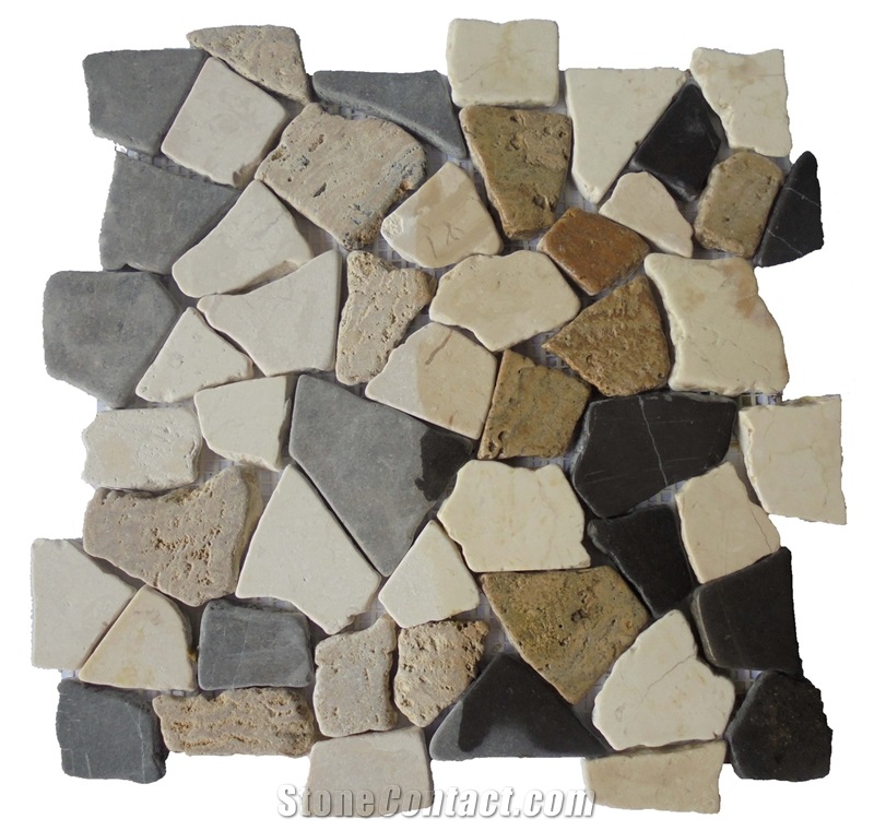 Chipped Marble Mosaic Tile