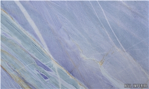 Quartzite Azul Imperial Slabs, Brazil Blue Quartzite