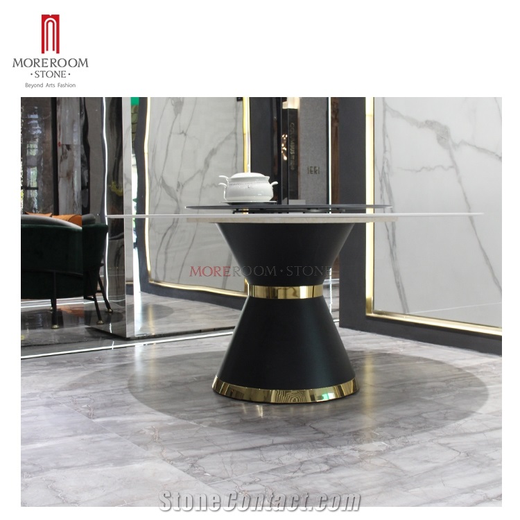 Large Porcelain Kitchen Table Top with Metal Base