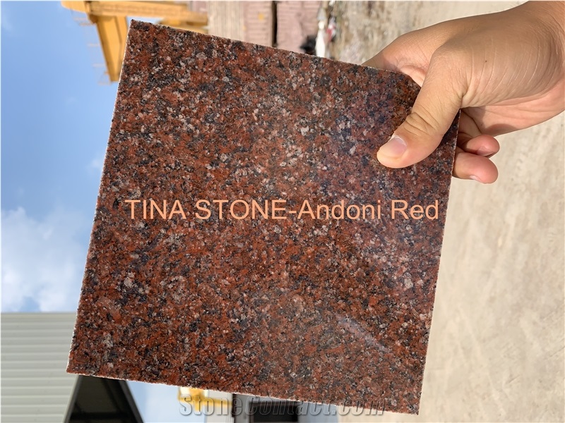 Andoni Red Granite Tiles Slabs