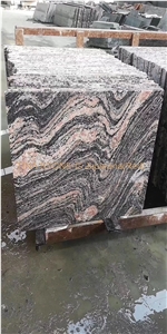 China Juparana Red Background Granite Tiles Slabs