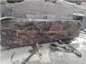 China Juparana Red Background Granite Tiles Slabs