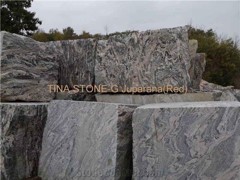 China Juparana Red Background Granite Tiles Slabs