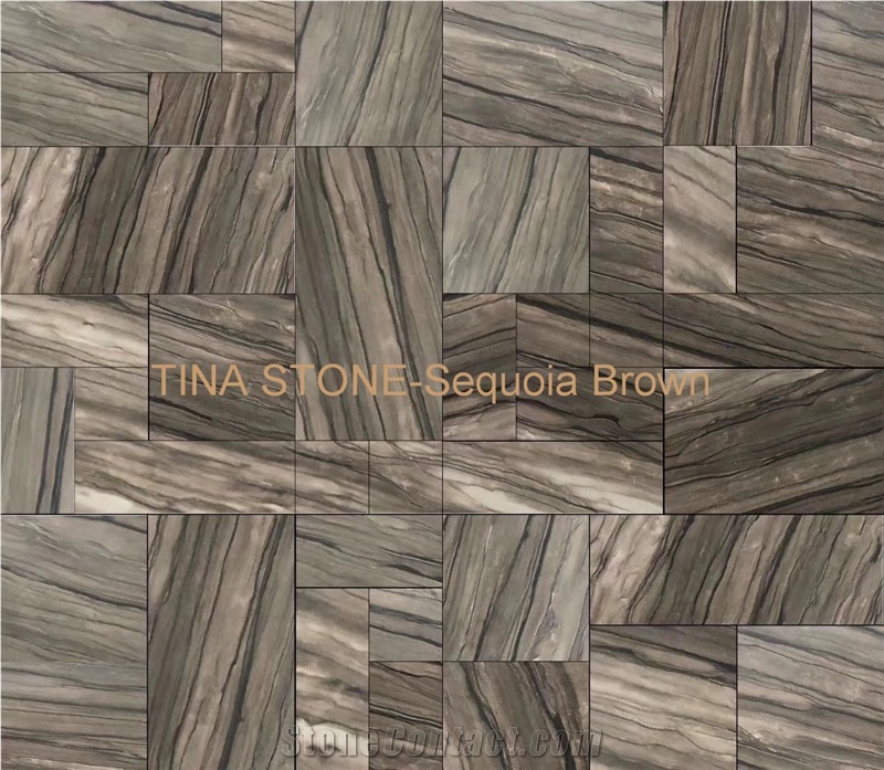Sequoia Brown Marble Tiles Slabs Building Covering