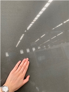 Artificial Stone Grey Quartz Slabs Sy9775-Black