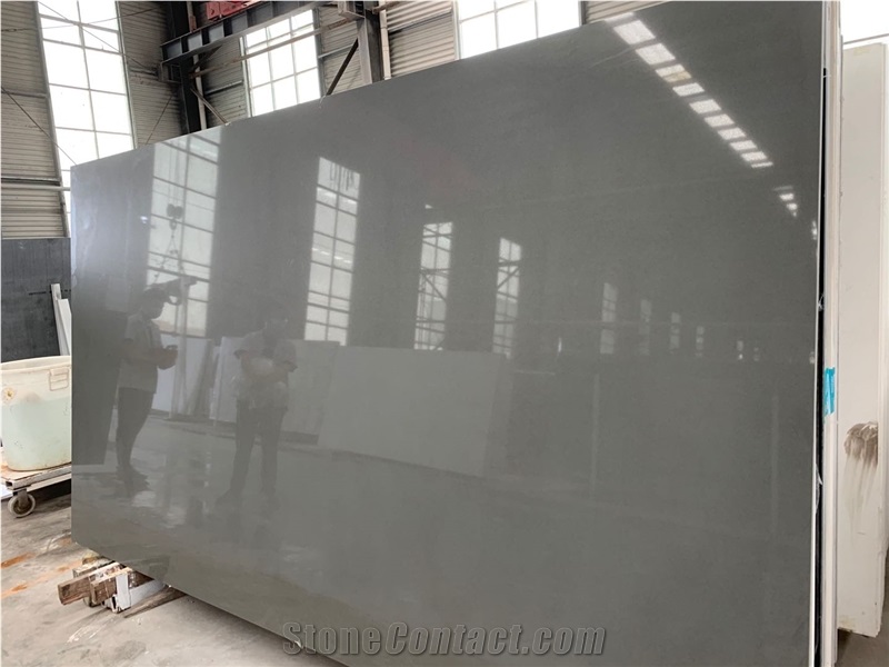 Artificial Stone Grey Quartz Slabs Sy9775-Black