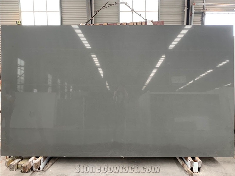 Artificial Stone Grey Quartz Slabs Sy9775-Black