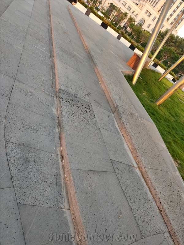 Black Lava Stone Walkway Paver