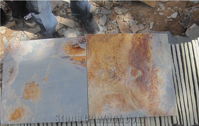 Multi Color China Slate Split Tile