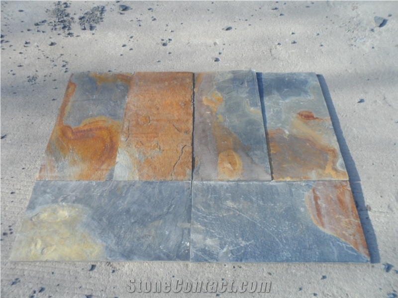Multi Color China Slate Split Tile