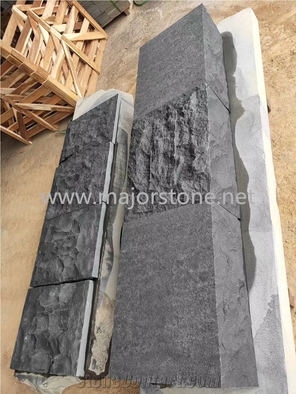 Black Basalt/Split/Flamed/Waterjet/Tiles