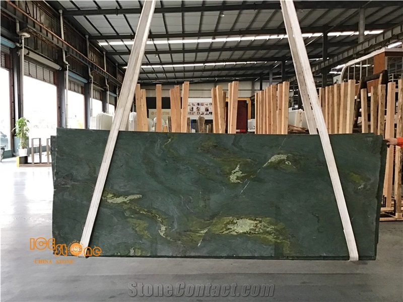 Chinese Verde Olive Marble Wall Covering Tiles