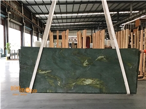 Chinese Verde Olive Marble Wall Covering Tiles