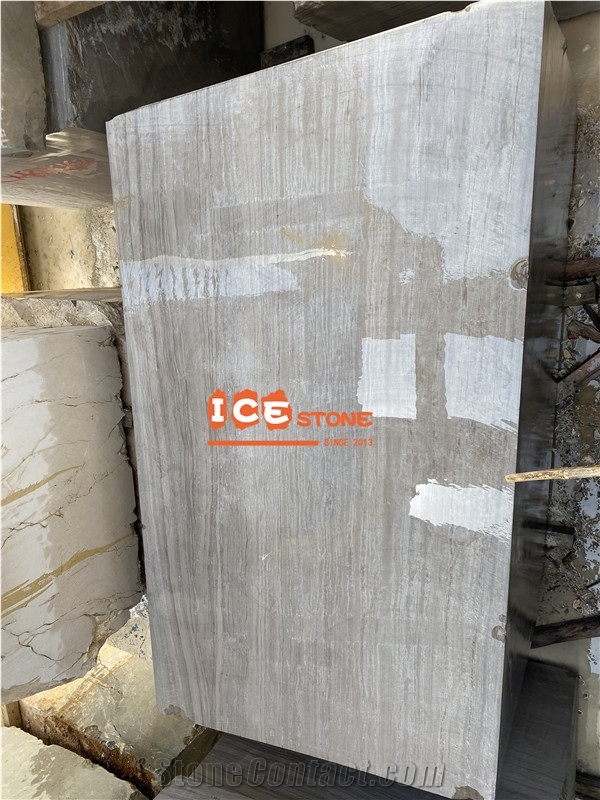Coffee Wood Marble Block, Wood Grain Brown Marble