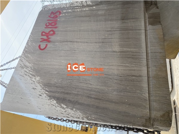 Coffee Wood Marble Block, Wood Grain Brown Marble