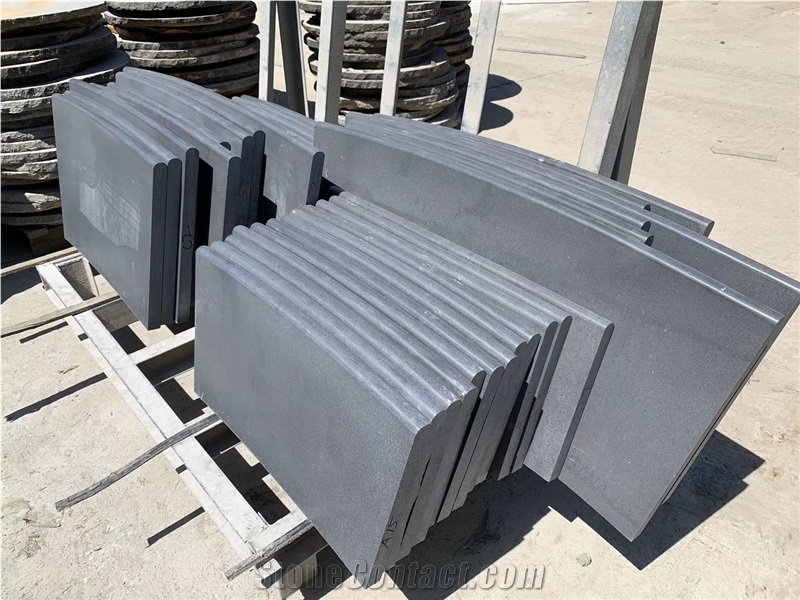 Black Hainan Basalt Lavastone Tile Paver