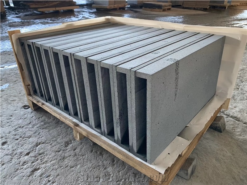 Black Hainan Basalt Lavastone Tile Paver