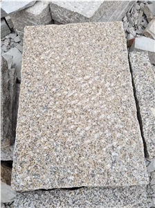 Rough Picked Yellow Rust Granite Pavers