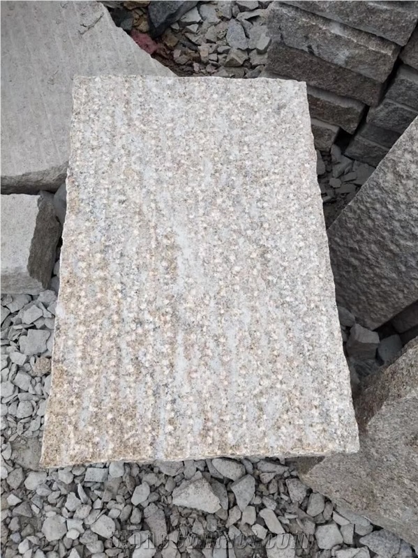 Rough Picked Yellow Rust Granite Pavers
