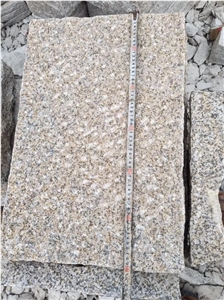 Rough Picked Yellow Rust Granite Pavers
