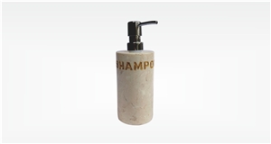 Marble Cream Shampoo Storage Premium, Bathroom Dispenser Bath Accessories