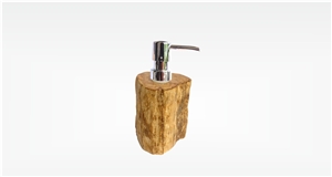 Petrified Wood Fossil Soap Dispenser Premium