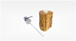 Petrified Wood Fossil Soap Dispenser Premium