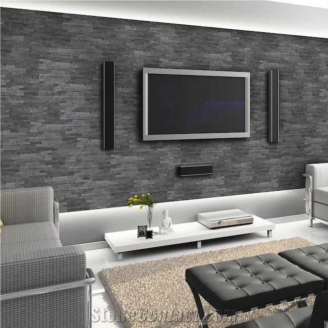 Black Slate Cultured Stone Panels